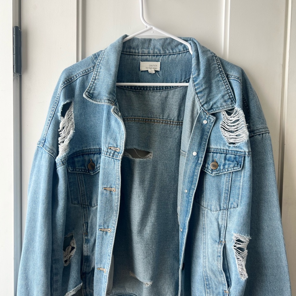 Caution To The Wind Blue Jean Jacket Classic Denim Style